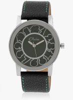 Olvin 15108-Sl02 Black/Green Analog Watch