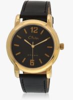Olvin 1543-YL03 Black/Black Analog Watch