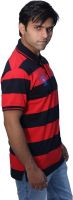 Romano Striped Men's Polo Neck Multicolor T-Shirt