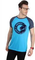 SayItLoud Printed Men's Round Neck Blue T-Shirt