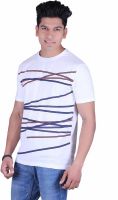 Vivid Bharti Printed Men's Round Neck White T-Shirt