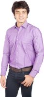 AFLASH Men's Solid Formal Pink Shirt