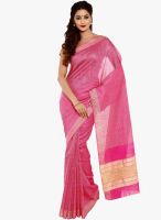 Aaboli Pink Striped Saree