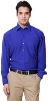 AKAAS Men's Solid Formal Blue Shirt