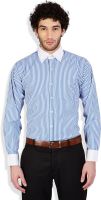 Arihant Men's Striped Formal Blue Shirt