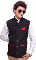 Attitude Works Sleeveless Solid Men's Jacket