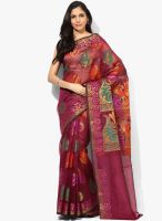 Bunkar Pink Embellished Saree