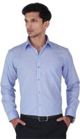Cocablue Men's Solid Formal Blue Shirt