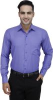 Da Vinci Men's Solid Formal Blue Shirt