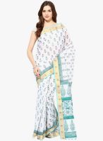 FOSTELO White Printed Saree