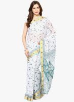 FOSTELO White Printed Saree