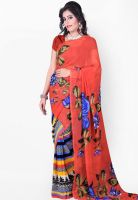 Florence Red Printed Saree