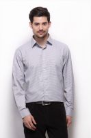 Grasim Men's Checkered Formal Grey Shirt