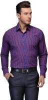 Hancock Men's Checkered Formal Blue, Red Shirt