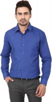 Hancock Men's Solid Formal Blue Shirt