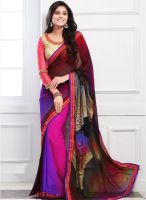Hypnotex Pink Embroidered Saree
