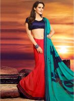Hypnotex Red Printed Saree