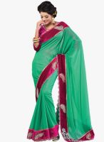 Inddus Green Embellished Saree