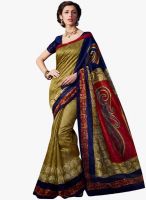 Inddus Green Printed Saree