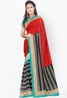 Inddus Red Printed Saree