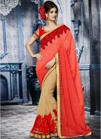 Indian Women By Bahubali Pink Embroidered Saree