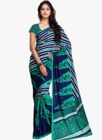 Janasya Janasya Blue Bhagalpuri Silk Printed Saree