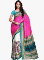 Janasya Janasya Purple Crepe Printed Saree