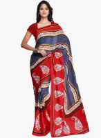 Janasya Janasya Red Crepe Printed Saree