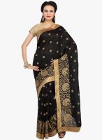 Jashn Black Embroidered Saree