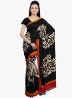 Jashn Black Printed Saree