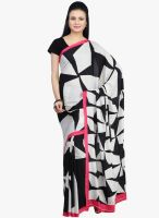 Jashn Black Printed Saree