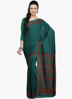 Jashn Green Printed Saree