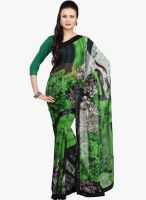 Jashn Green Printed Saree