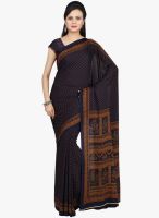 Jashn Navy Blue Printed Saree