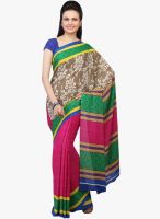 Jashn Pink Printed Saree