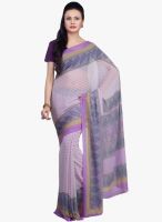 Jashn Purple Printed Saree