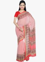 Jashn Red Printed Saree