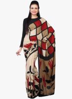 Jashn Red Printed Saree