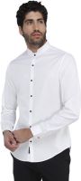 Karsci Men's Self Design Party, Wedding White Shirt