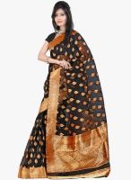 Lookslady Black Printed Saree