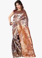 Lookslady Blue Printed Saree