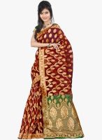 Lookslady Maroon Printed Saree