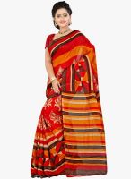 Lookslady Maroon Printed Saree
