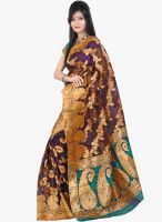 Lookslady Purple Printed Saree