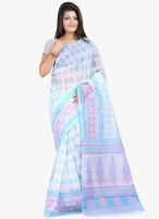 Lookslady White Printed Saree