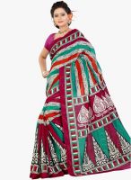 Lookslady White Printed Saree