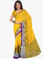 Lookslady Yellow Printed Saree