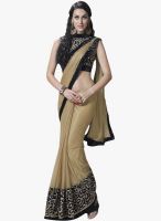 Mahotsav Beige Embroidered Saree