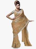 Mahotsav Brown Embellished Saree
