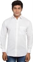 Nauhwar Men's Solid Formal Linen White Shirt